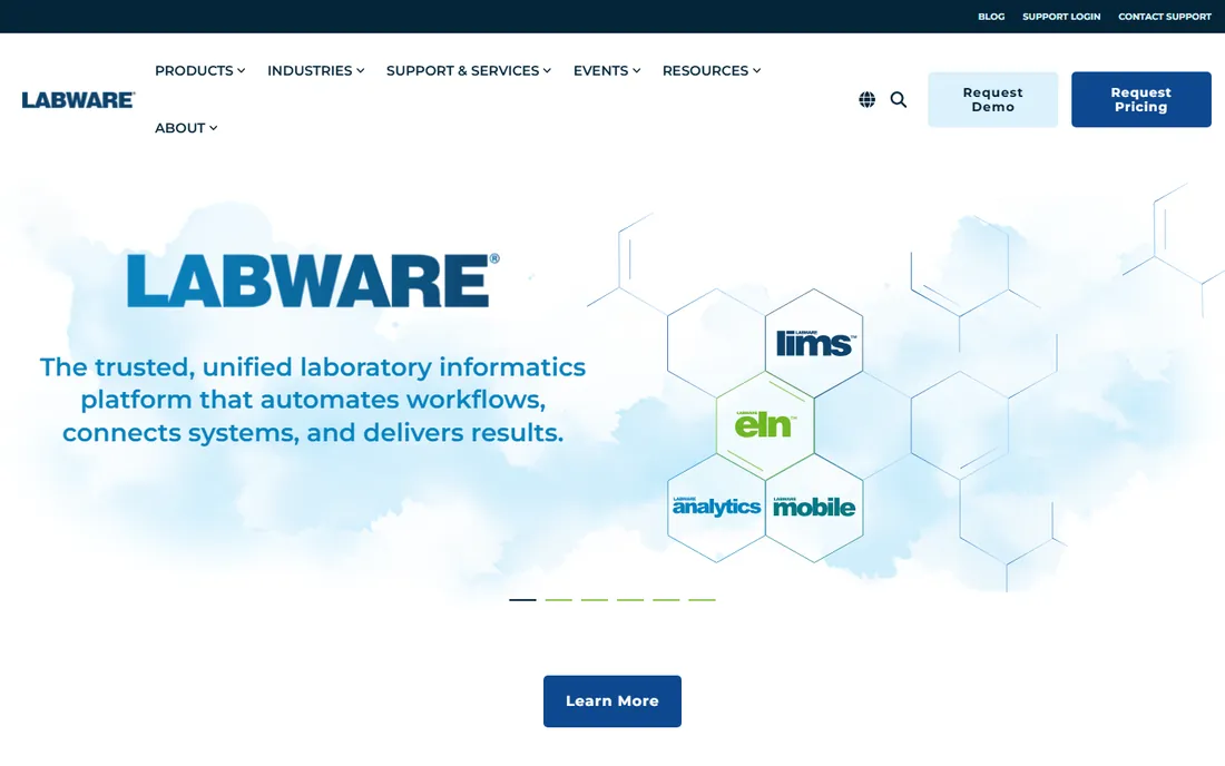 LabWare LIMS homepage