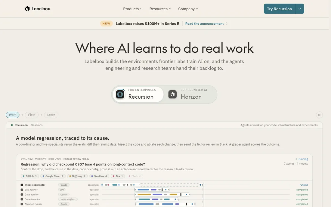 Labelbox homepage