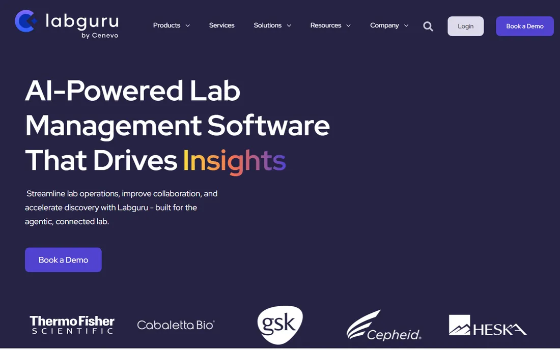 Labguru homepage