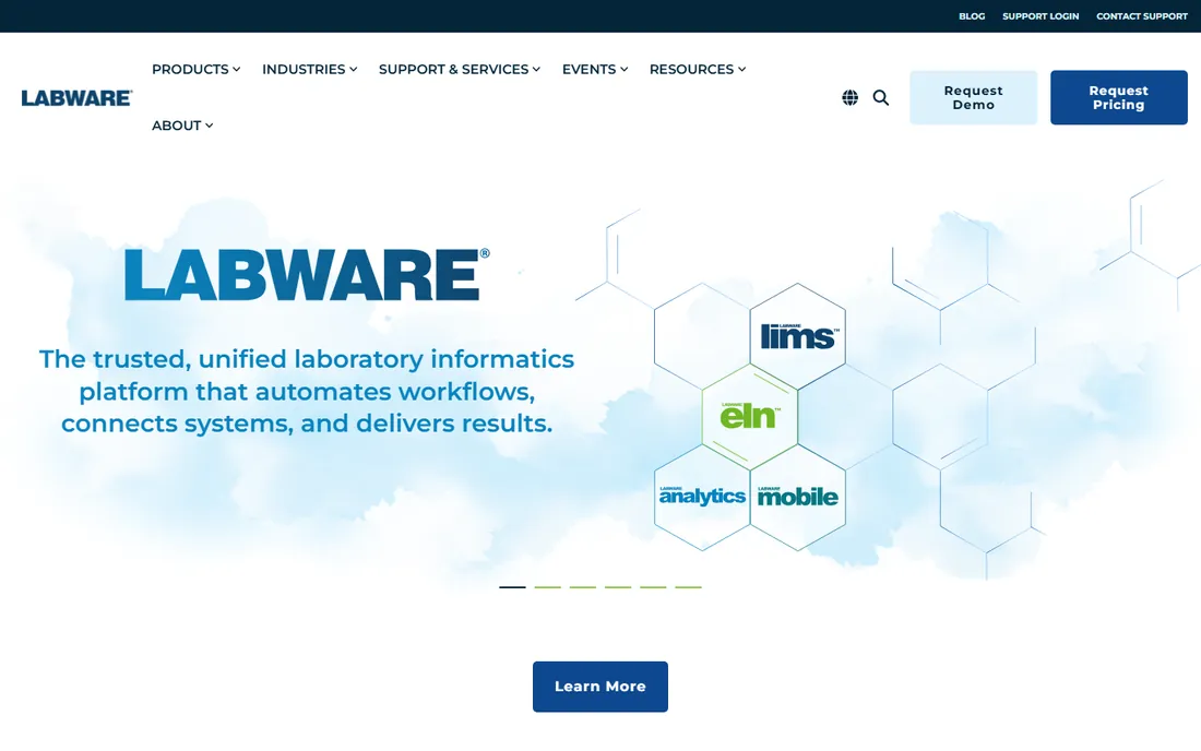 LabWare LIMS homepage