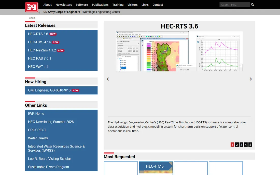 HEC-RAS homepage