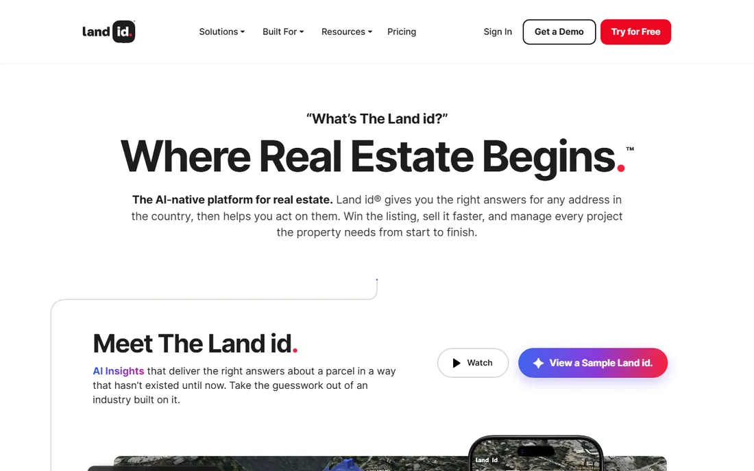 Land id homepage