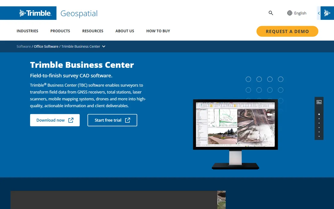 Trimble Business Center homepage