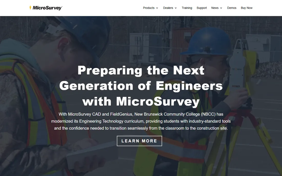 MicroSurvey CAD homepage