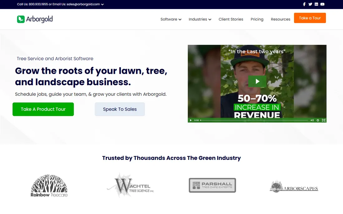 Arborgold homepage
