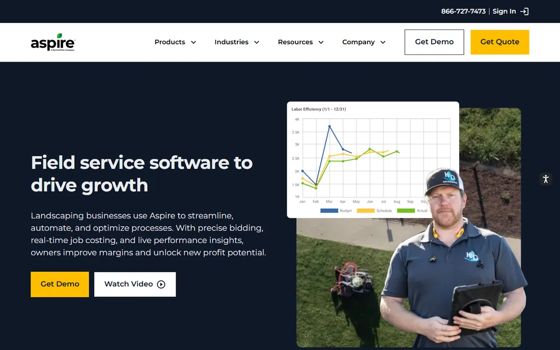 Aspire homepage