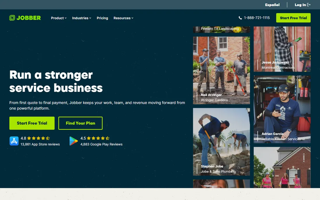 Jobber homepage