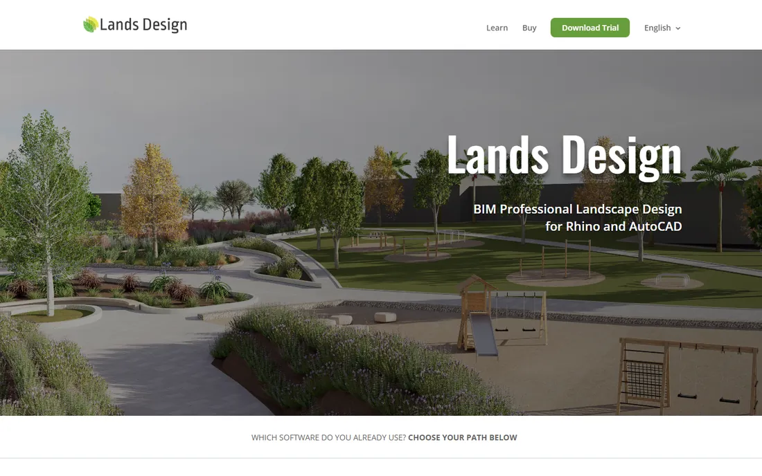 Lands Design homepage