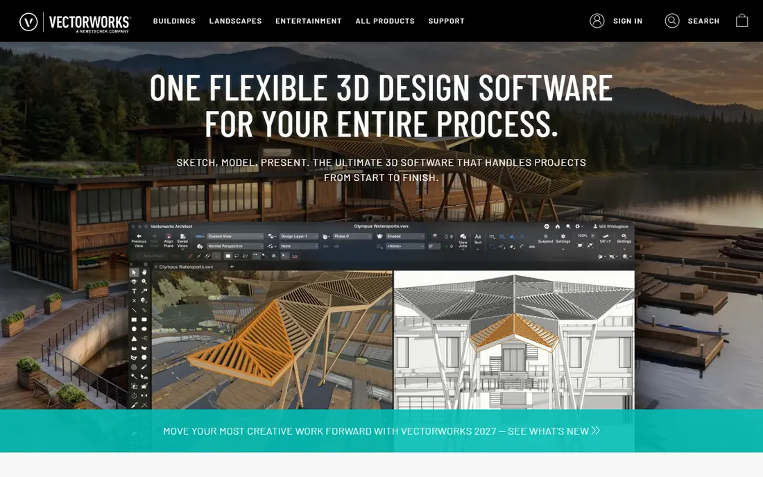 Vectorworks Landmark homepage