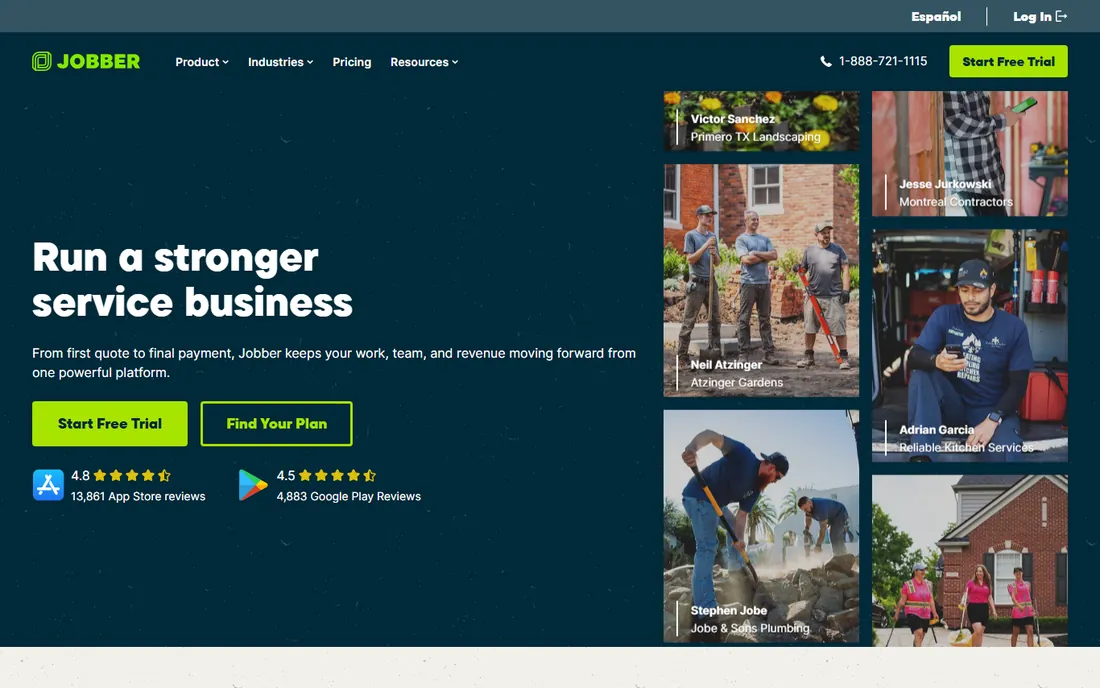 Jobber homepage