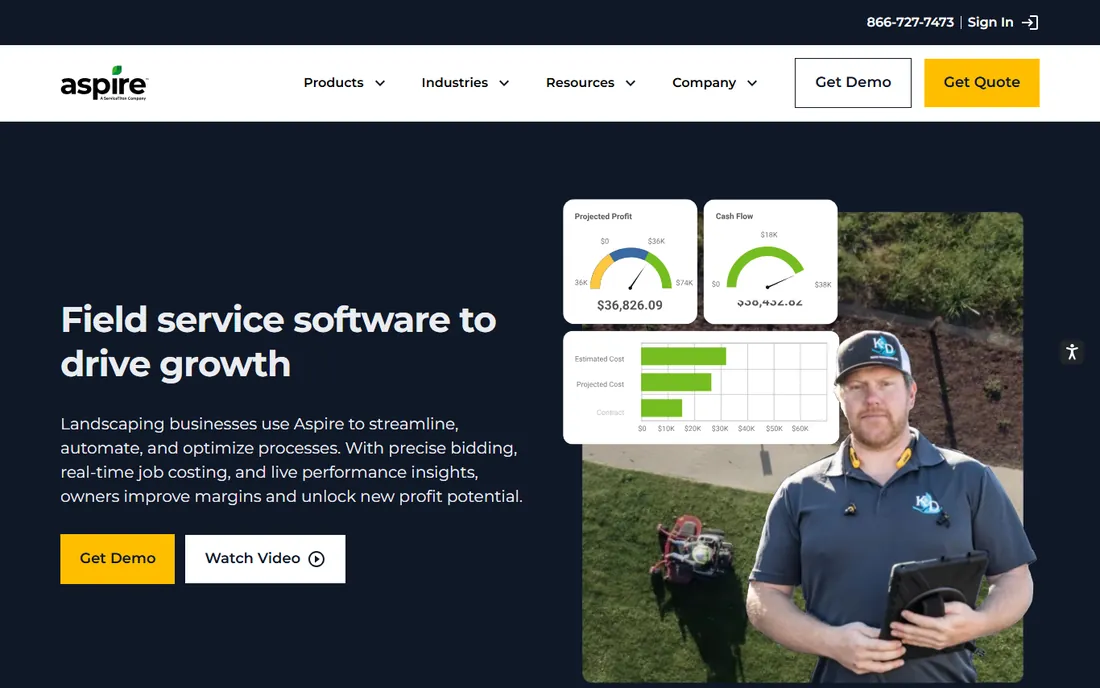 Aspire homepage