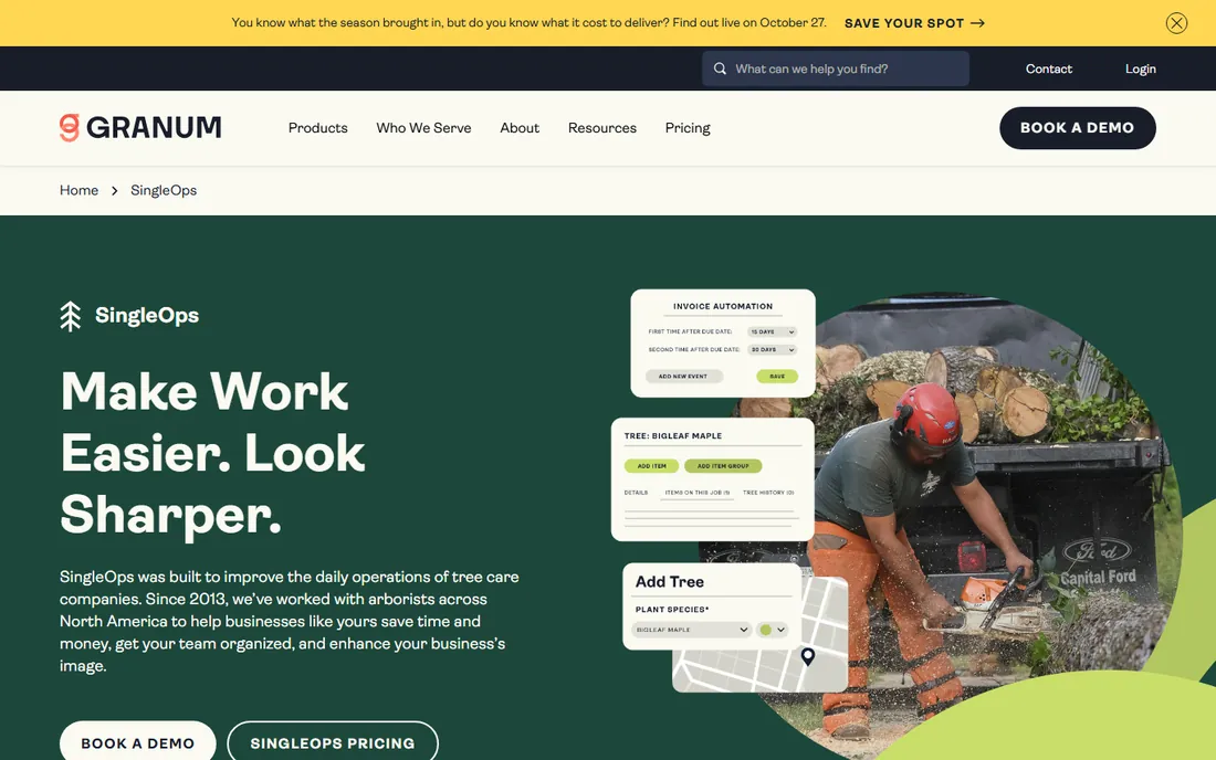 SingleOps homepage