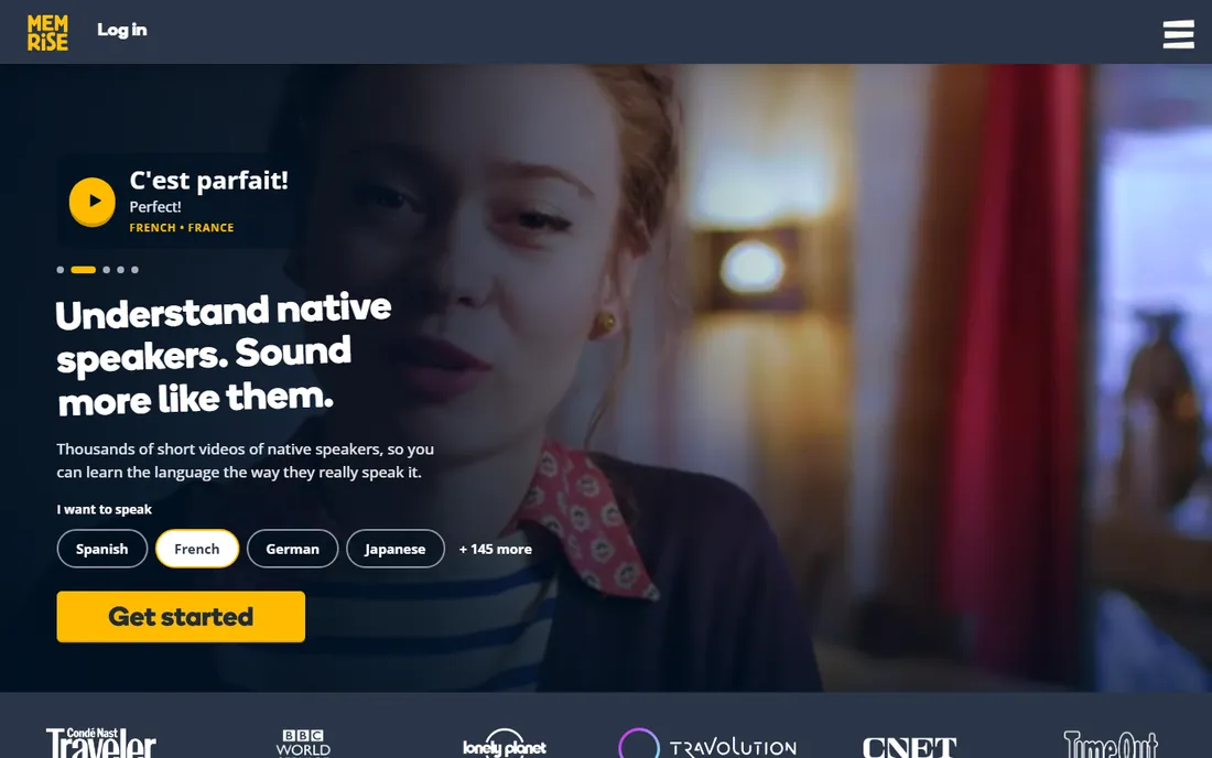 Memrise homepage