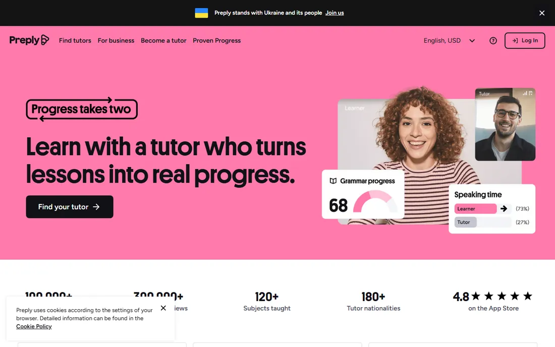 Preply homepage