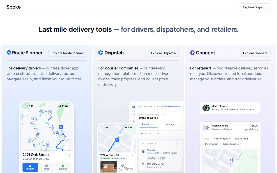 Spoke Dispatch homepage