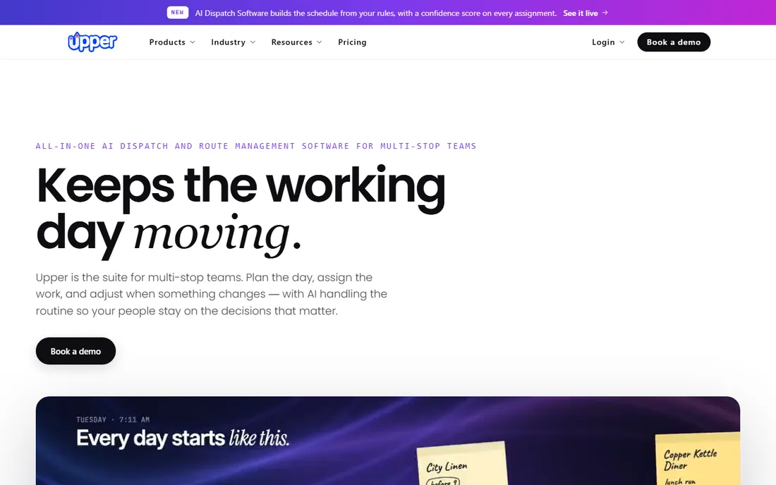 Upper homepage