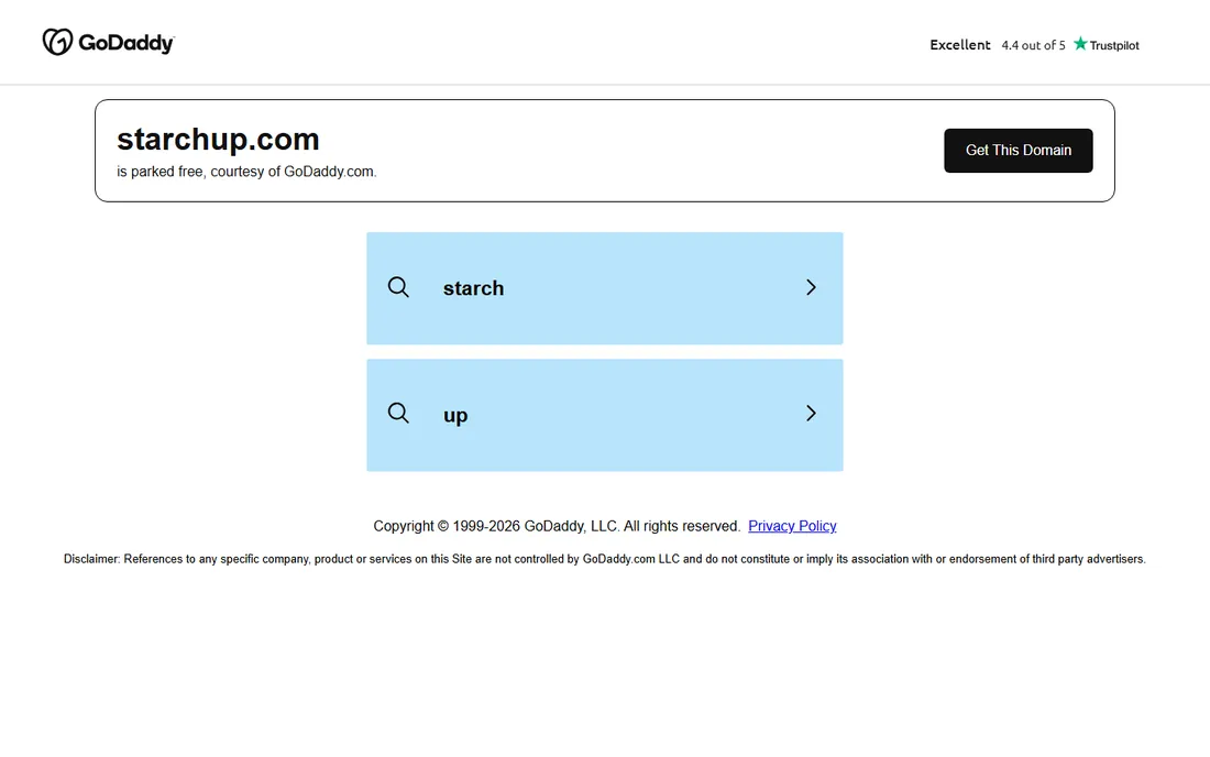 StarchUp homepage