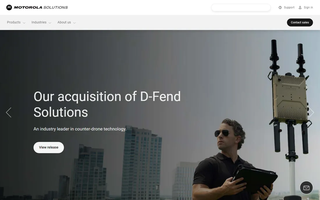 Motorola Solutions homepage