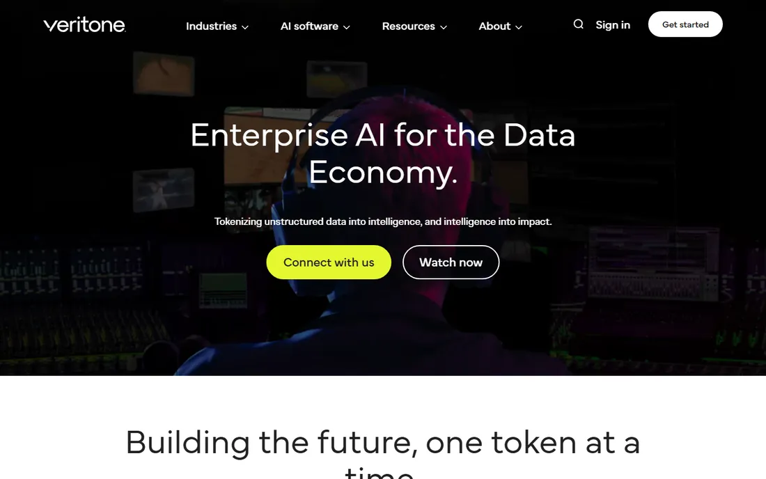 Veritone homepage