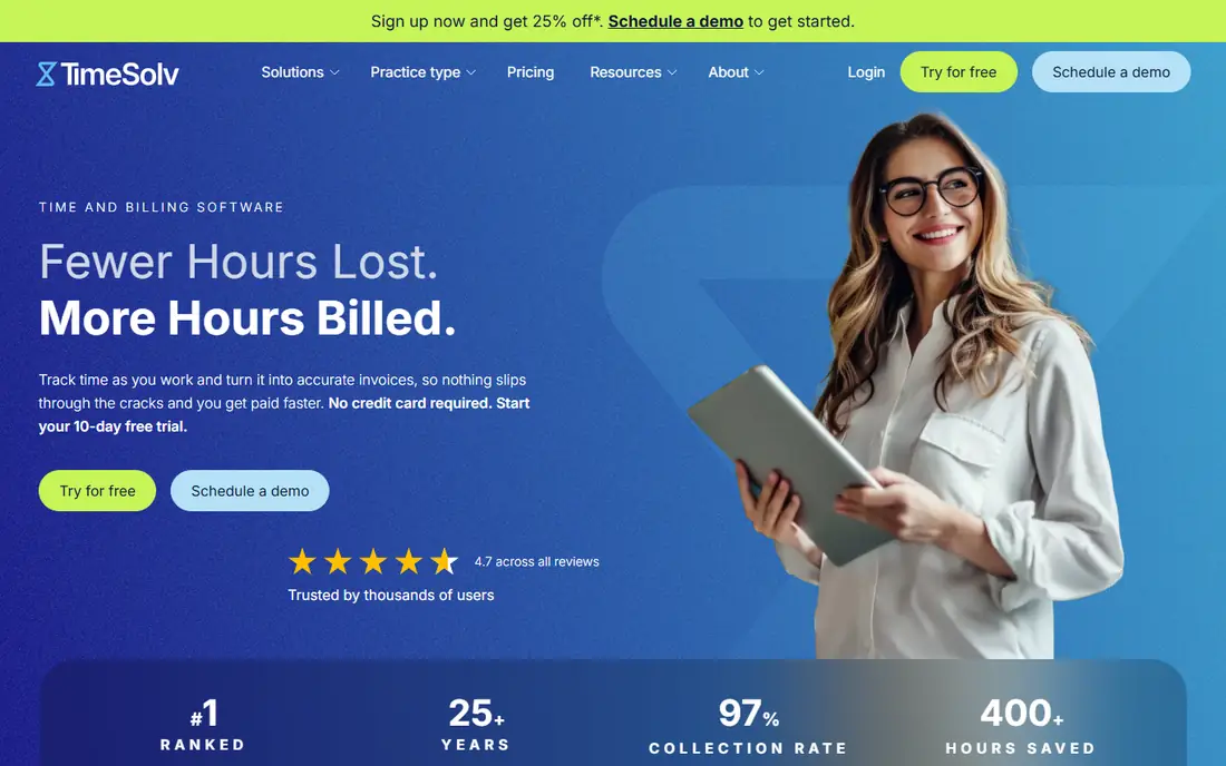 TimeSolv homepage