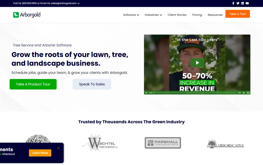 Arborgold homepage
