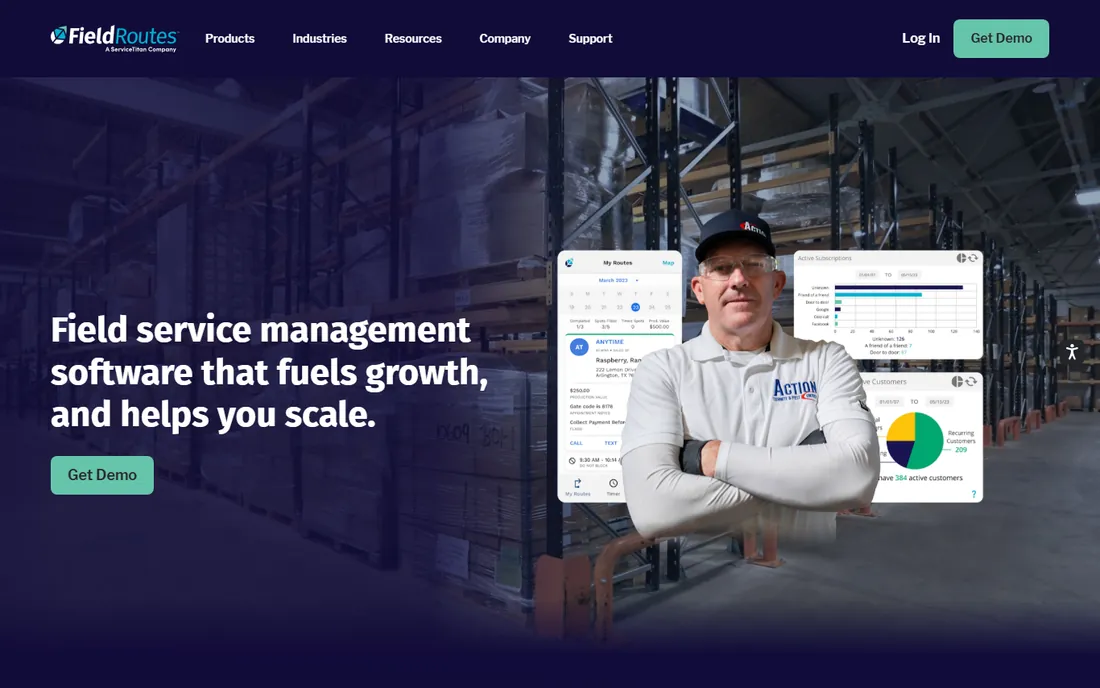 FieldRoutes homepage