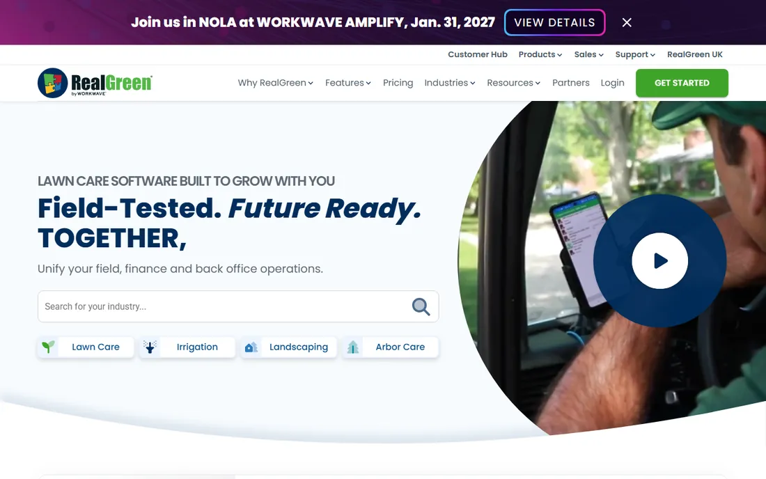 RealGreen homepage