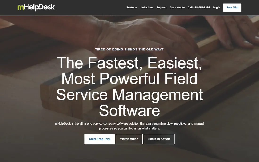 mHelpDesk homepage