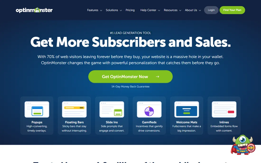 OptinMonster homepage