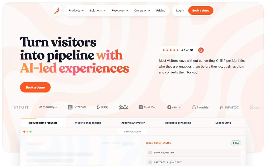 Chili Piper homepage