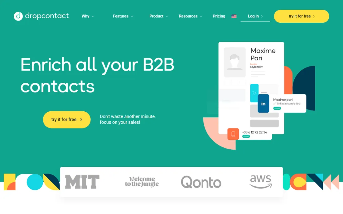 Dropcontact homepage