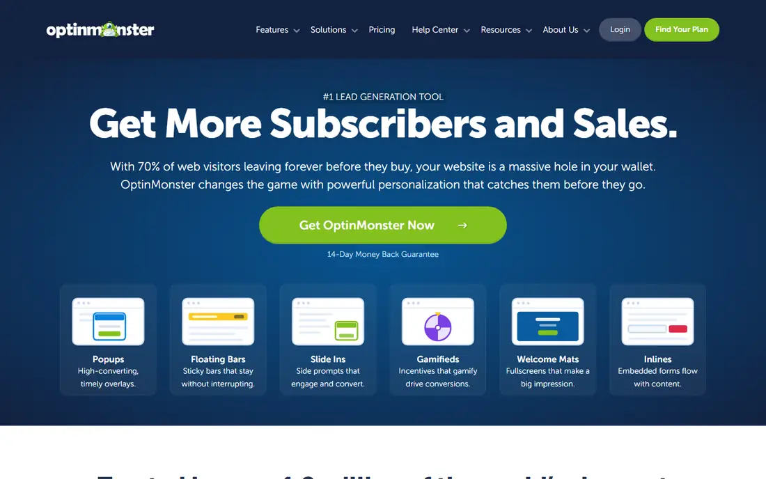 OptinMonster homepage