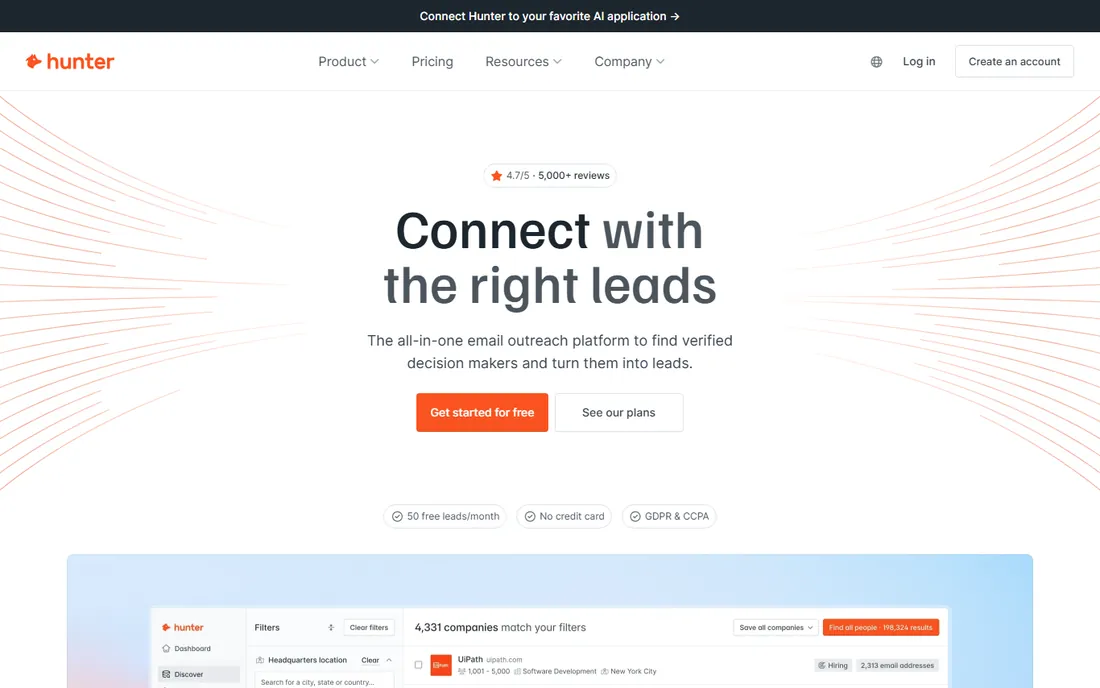 Hunter homepage