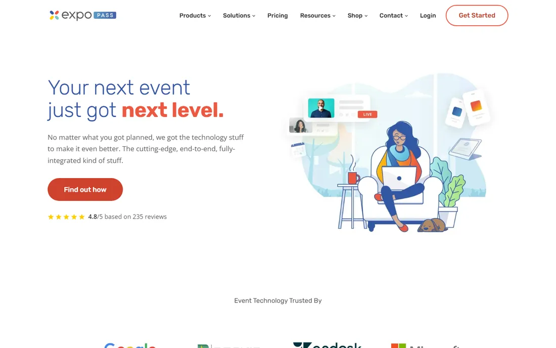 ExpoPass homepage