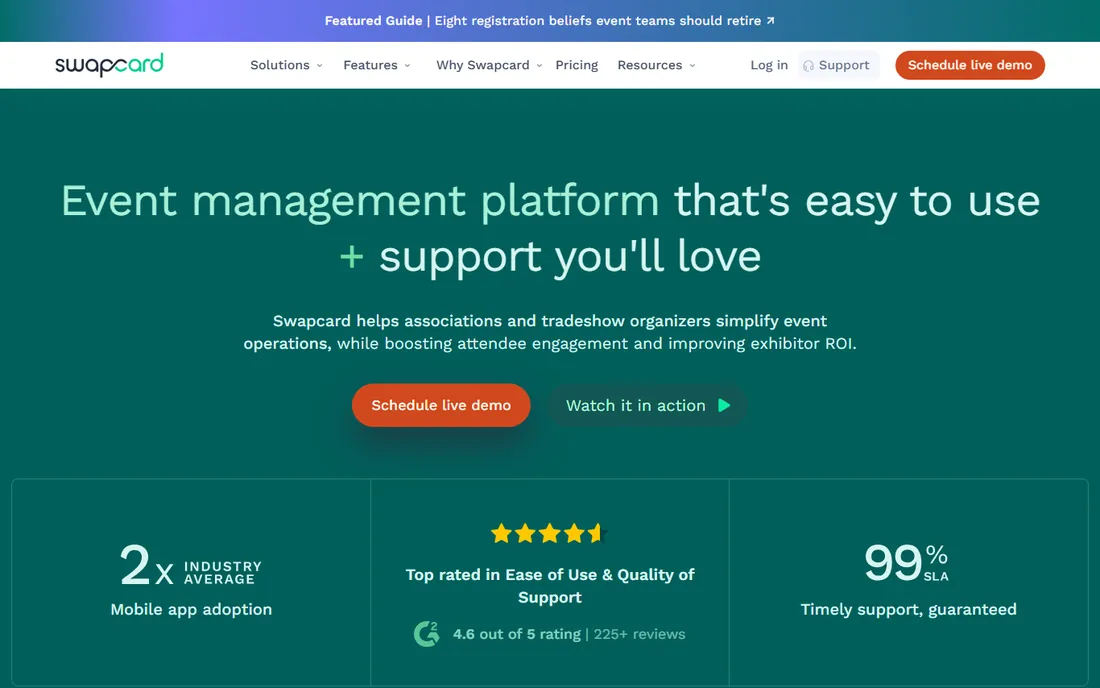 Swapcard homepage