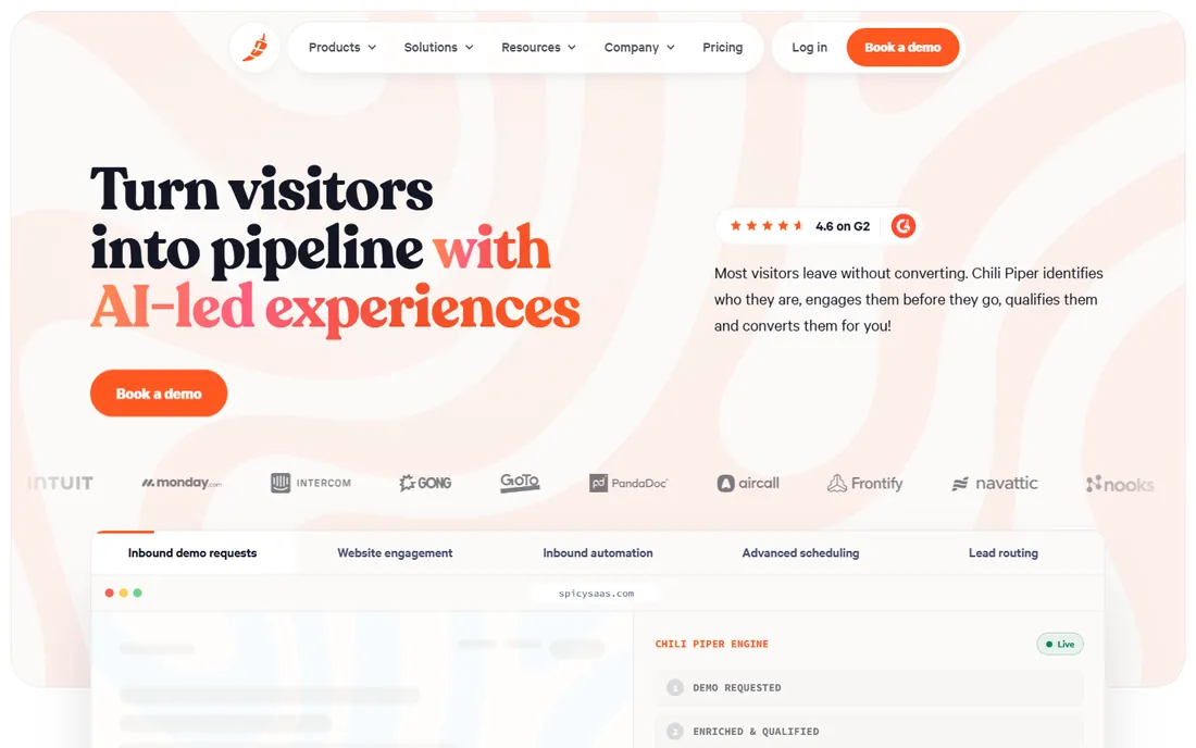 Chili Piper homepage