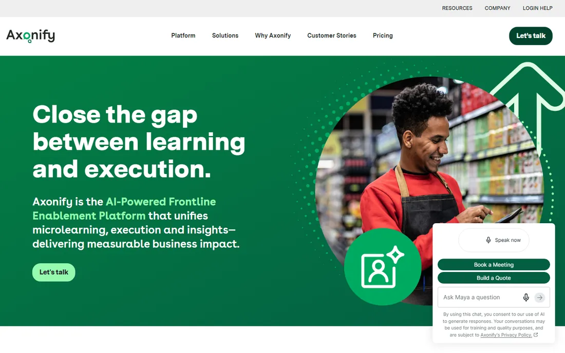 Axonify homepage