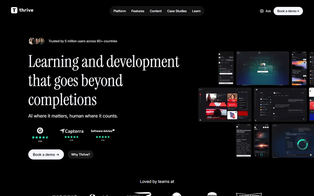 Thrive homepage