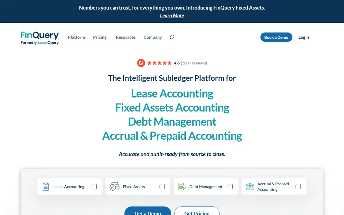 FinQuery (formerly LeaseQuery) homepage