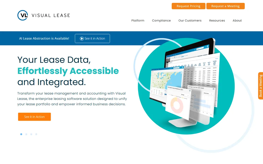 Visual Lease homepage