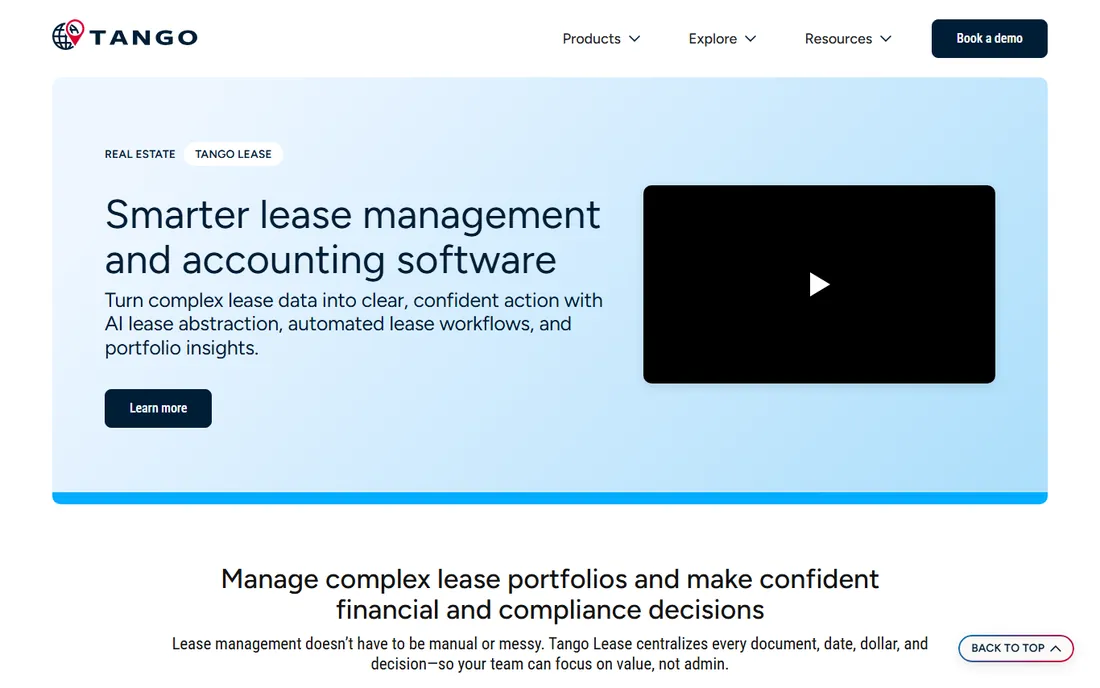 Tango Lease homepage