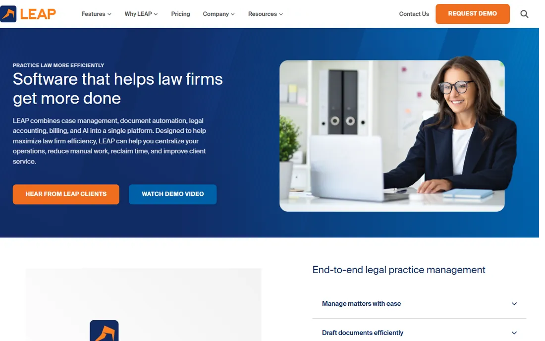 LEAP homepage