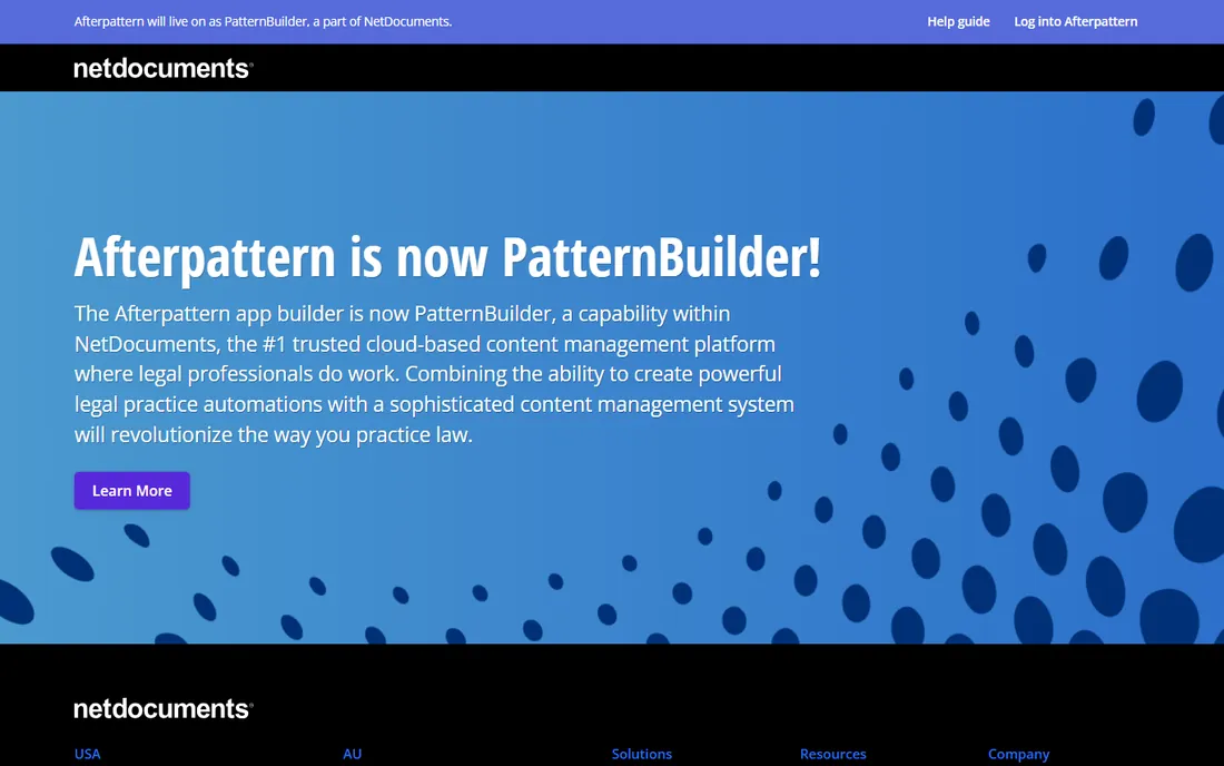 Afterpattern homepage