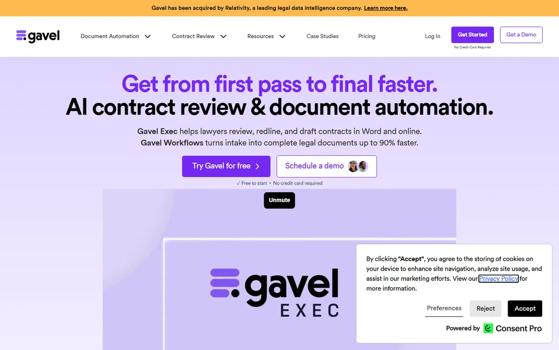Gavel homepage