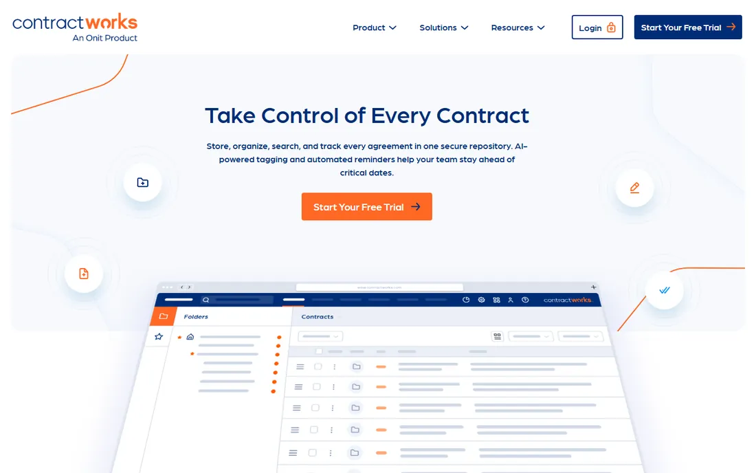 ContractWorks homepage
