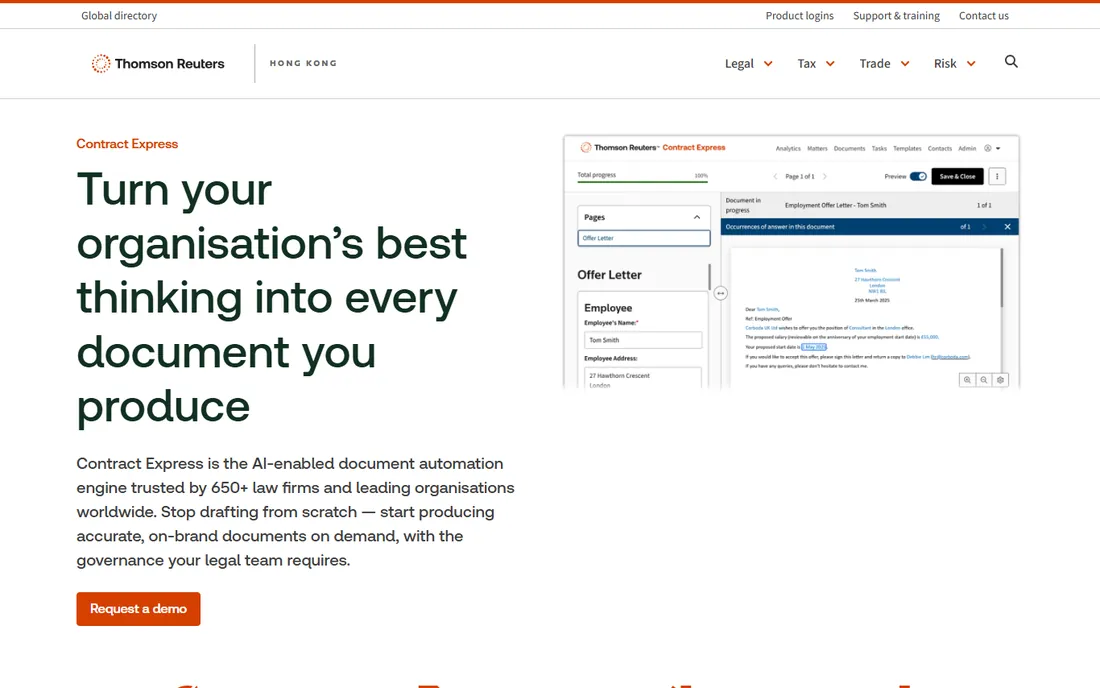 Contract Express homepage
