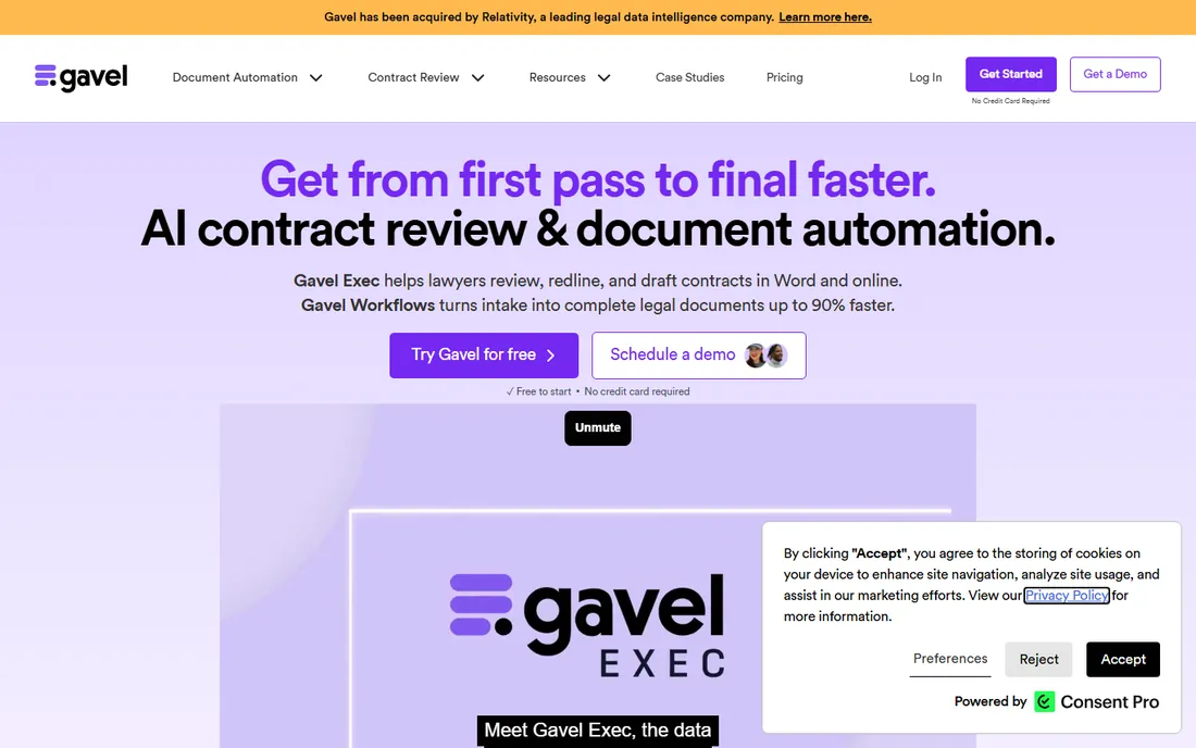 Gavel homepage