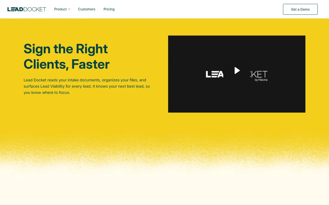 Lead Docket homepage
