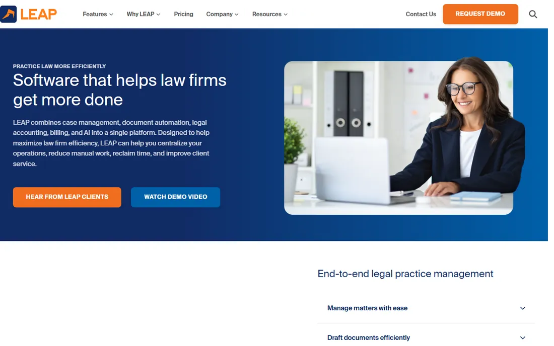 LEAP homepage