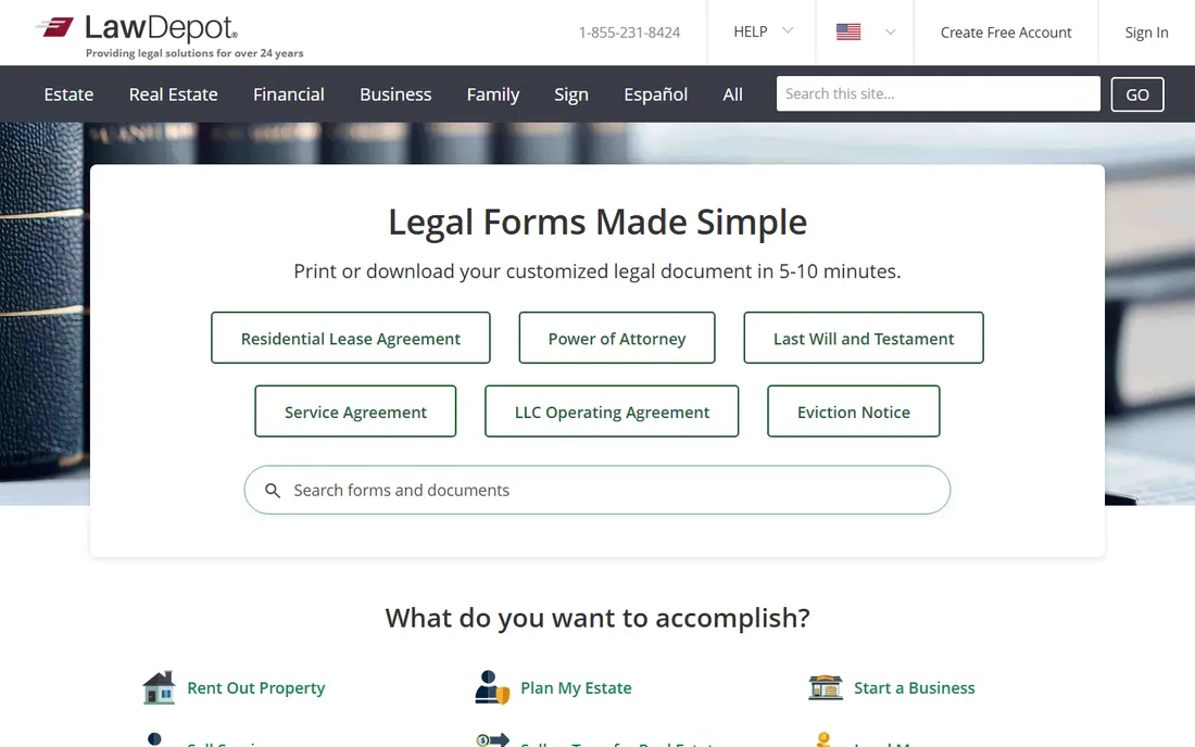 LawDepot homepage